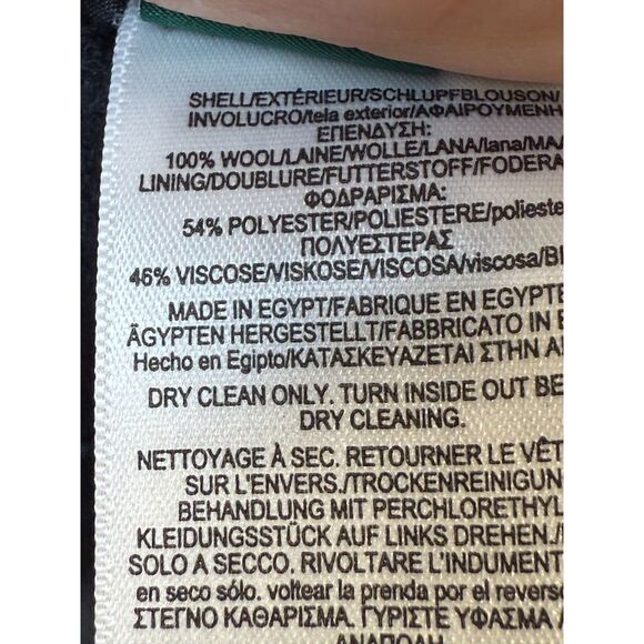 Brooks Brothers Overcoat Men's Size 44R Black Wool Blend Luxury Work Outerwear - Picture 9 of 10